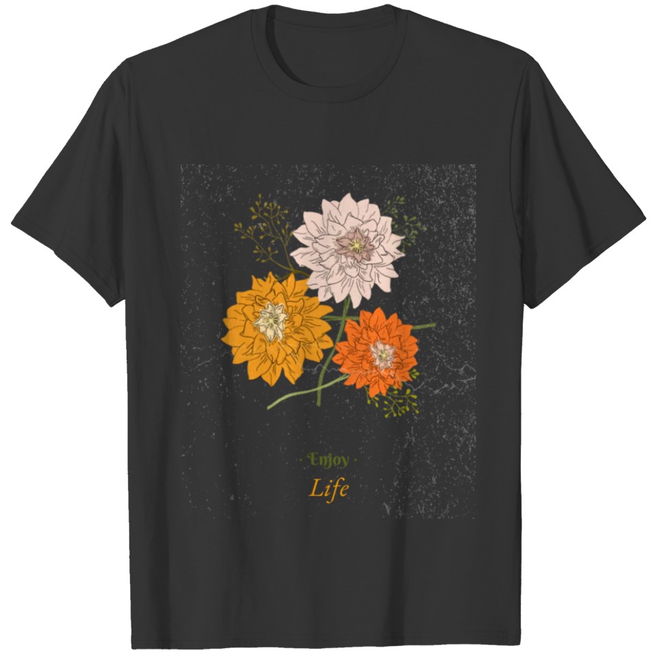 mindfulness life enjoy bouquet flowers gift idea T-shirt