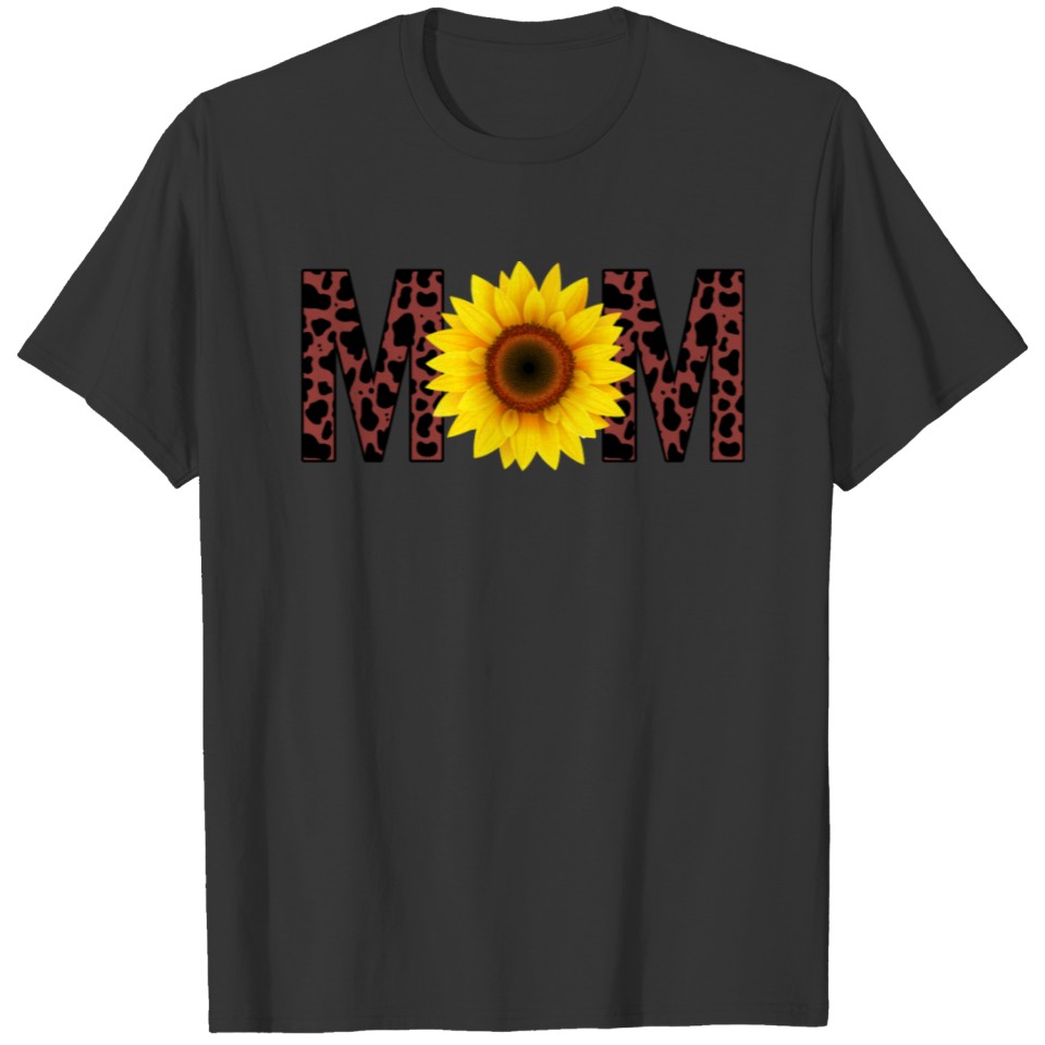 Mom Leopard Sunflower T Shirts