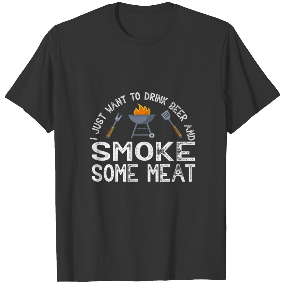 BBQ Summer Meat Smoker Beer T-shirt