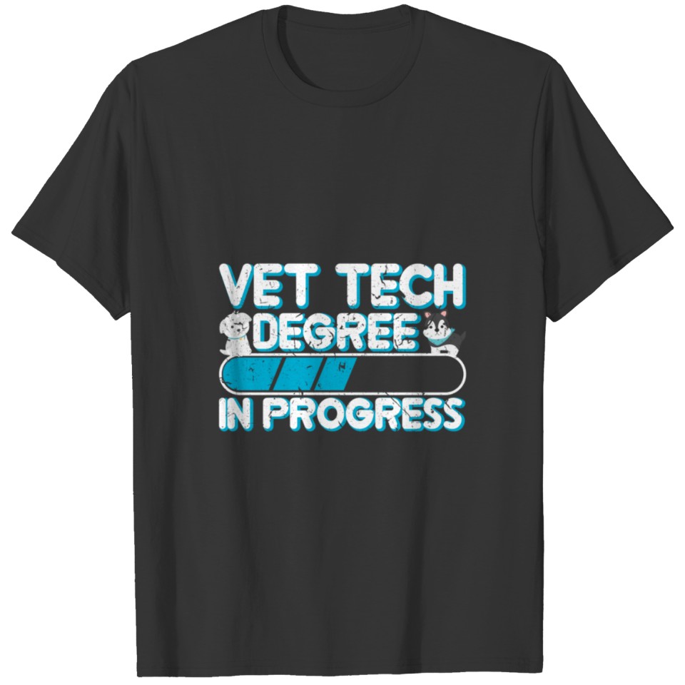 Vet Tech Degree In Progress Student Graduation Gif T-shirt