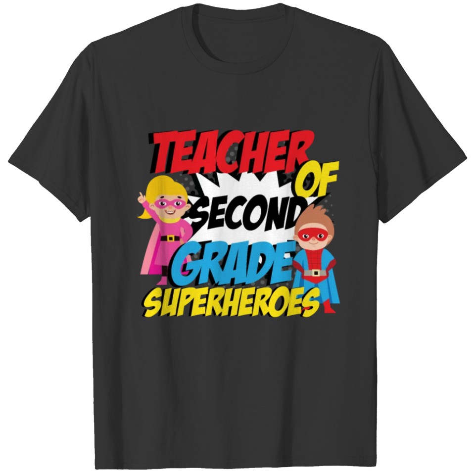 2nd Grade I Teach Superhero Teacher Preschool T Shirts