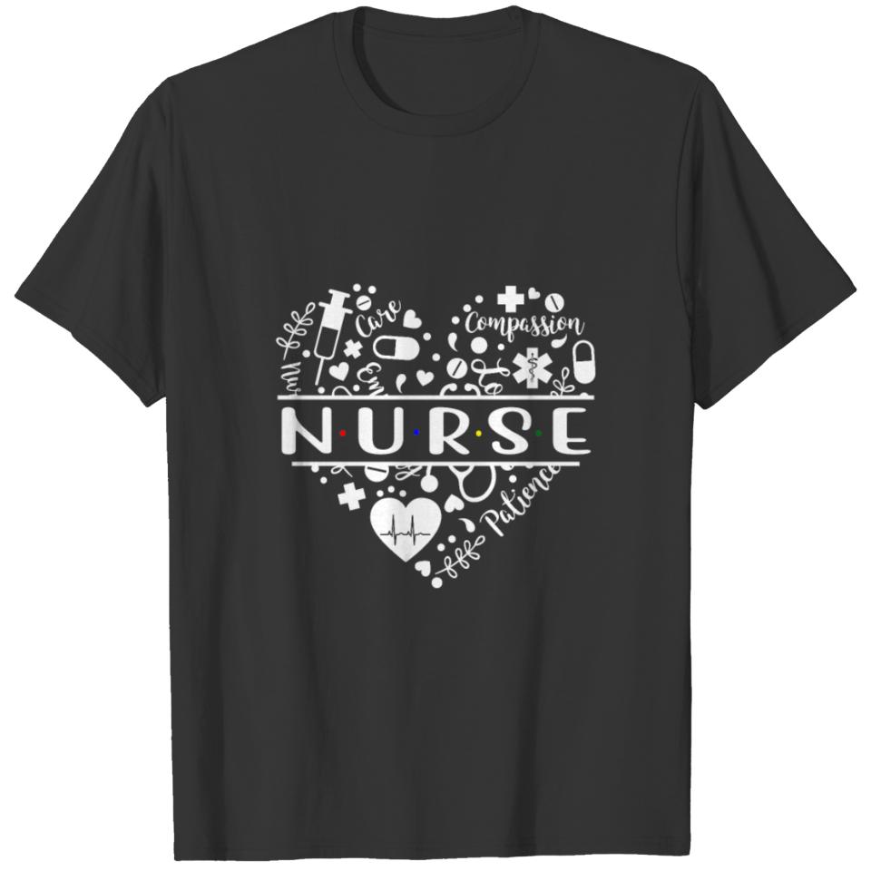 Nurse friend heart T-shirt