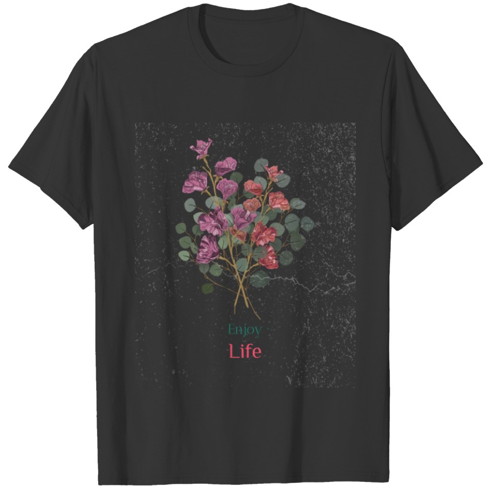 mindfulness life enjoy flowers woman gift idea T-shirt