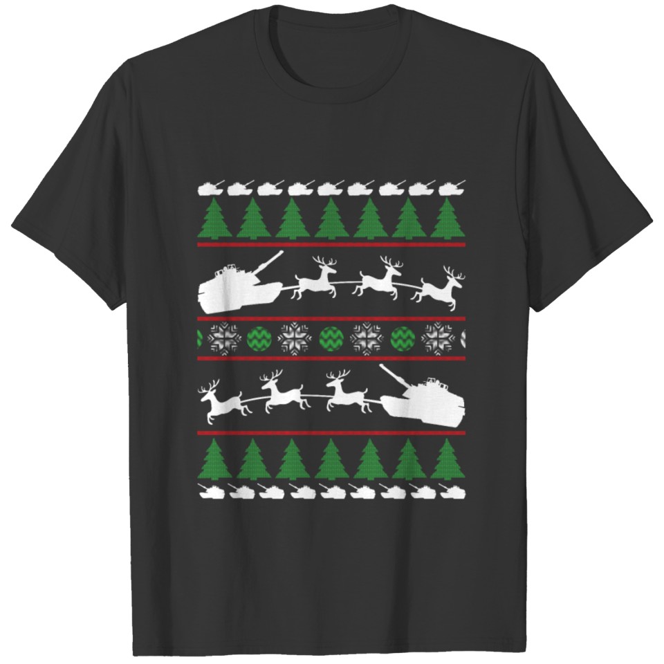 Tank Reindeer Ugly Sweater Christmas Gifts Present T-shirt