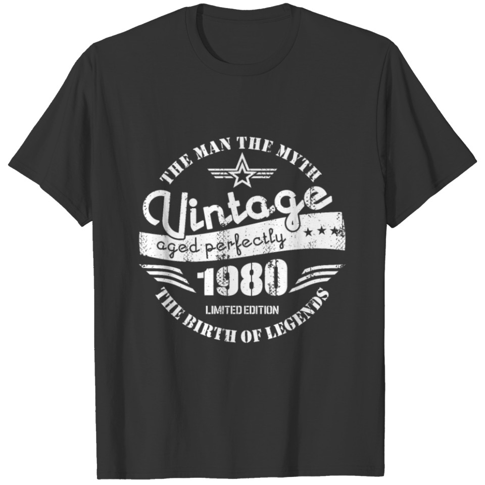 40th Birthday Gift for Men Women - Vintage 1980 T Shirts