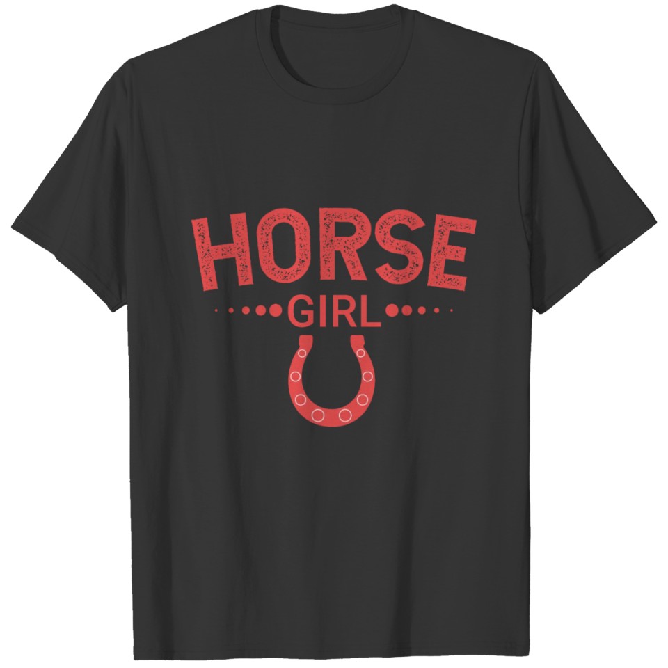 Horse Girl Living Coral Color Gift Idea T-shirt