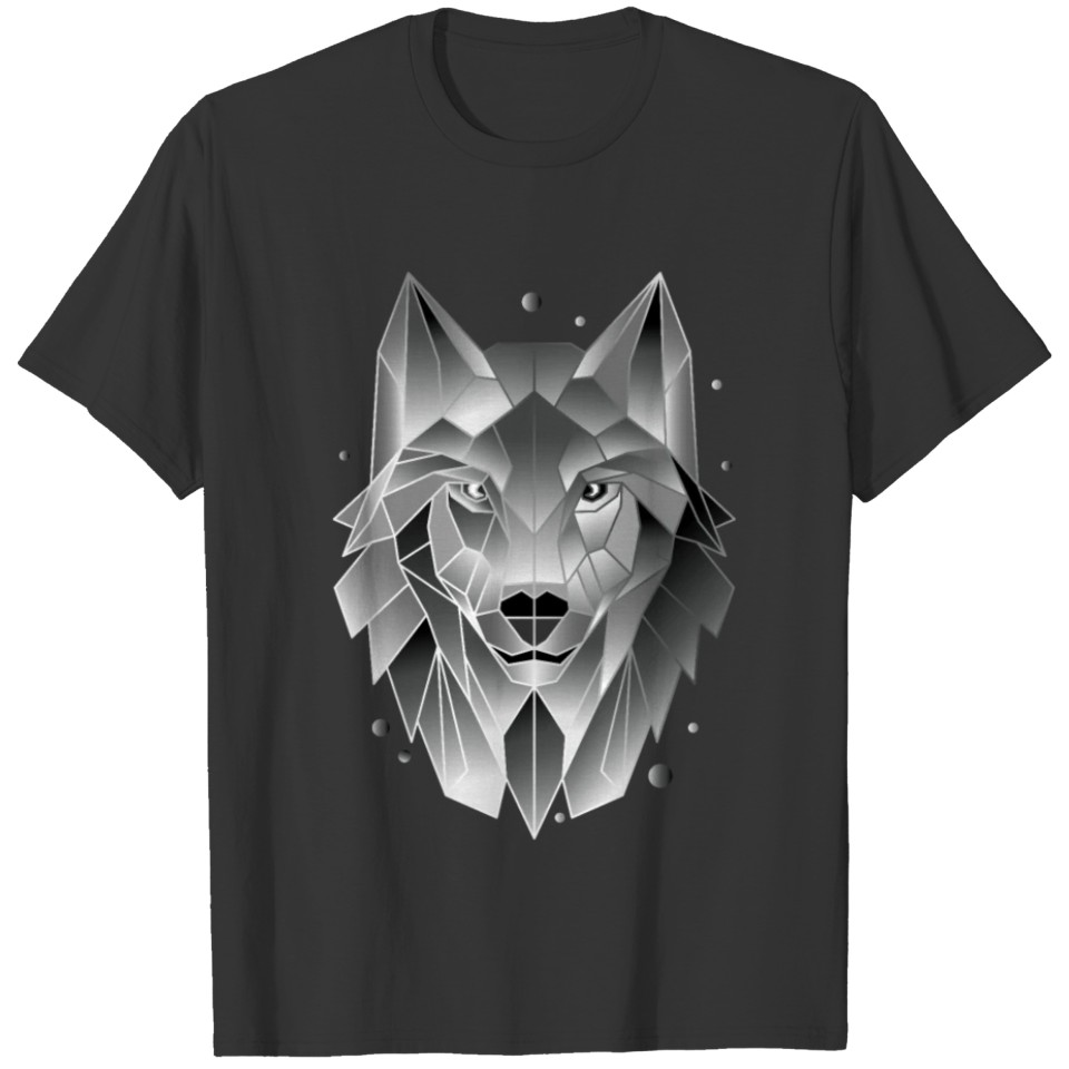 Wolf T-Shirt Polygon Geometric Gift T-shirt