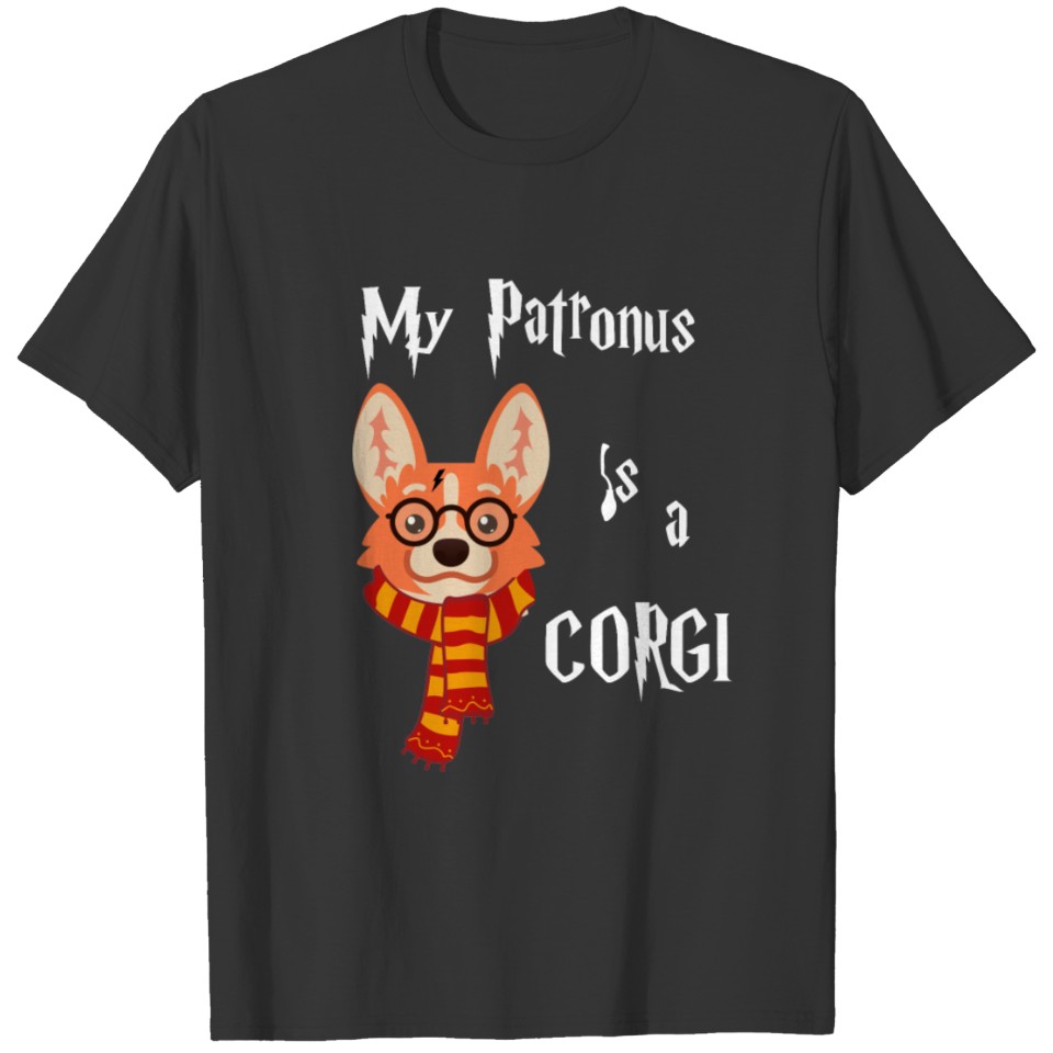 My patronus is a corgi, funny gift for kids T-shirt