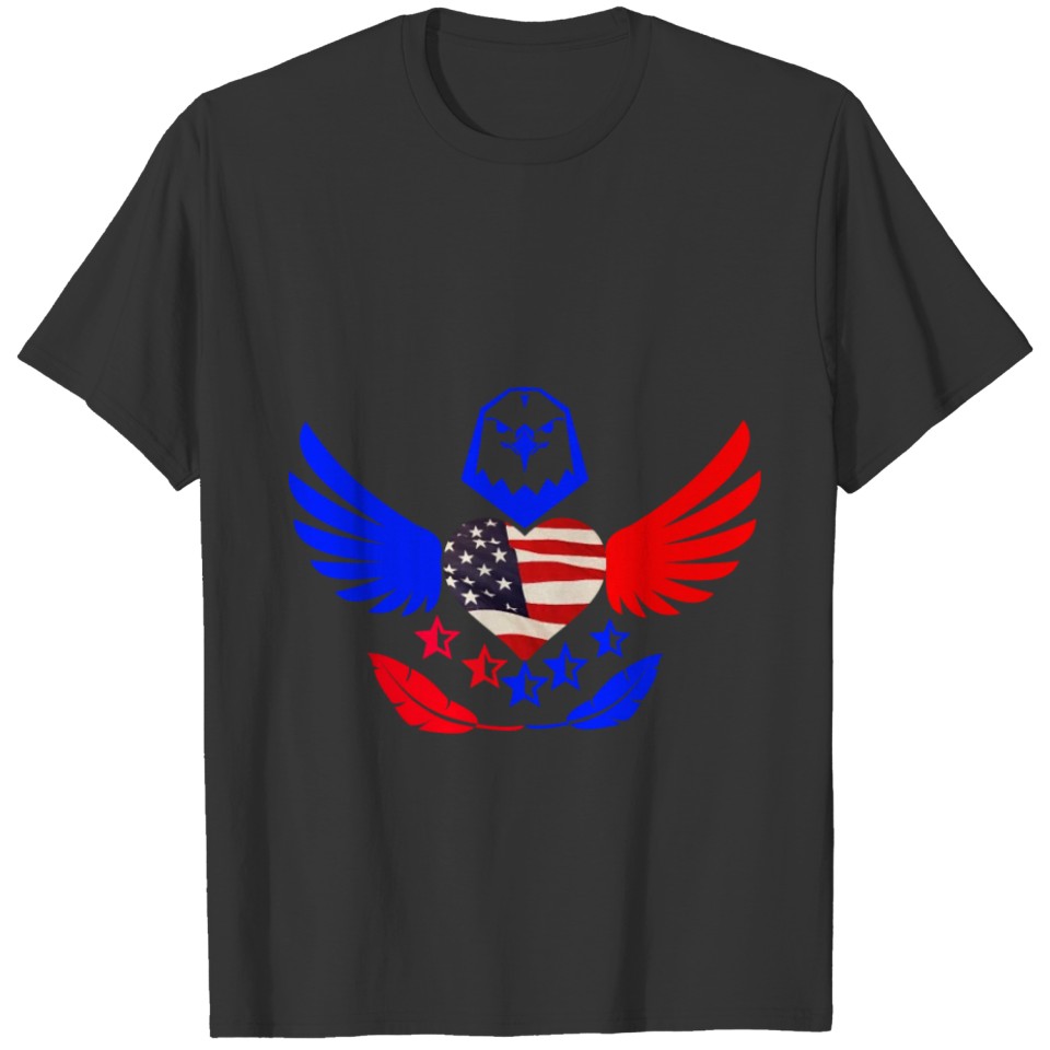 Freedom Hawk Heart T-shirt