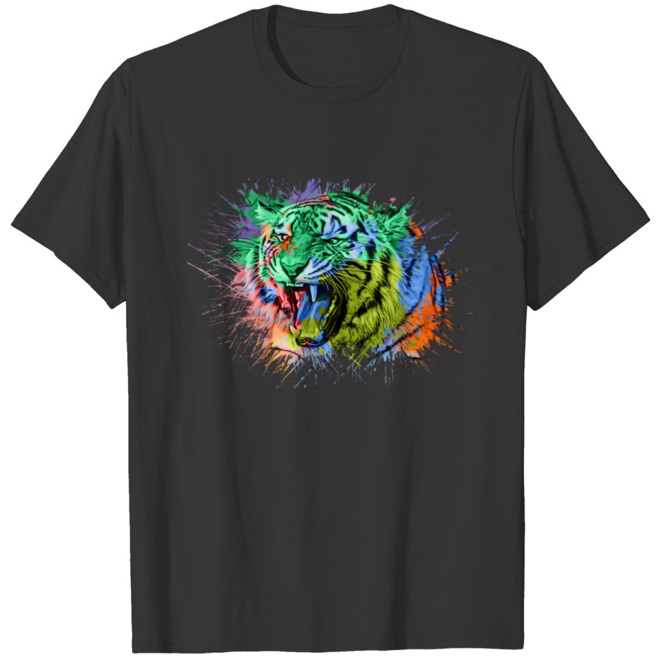 Tiger big cat big cat colorful gift T Shirts
