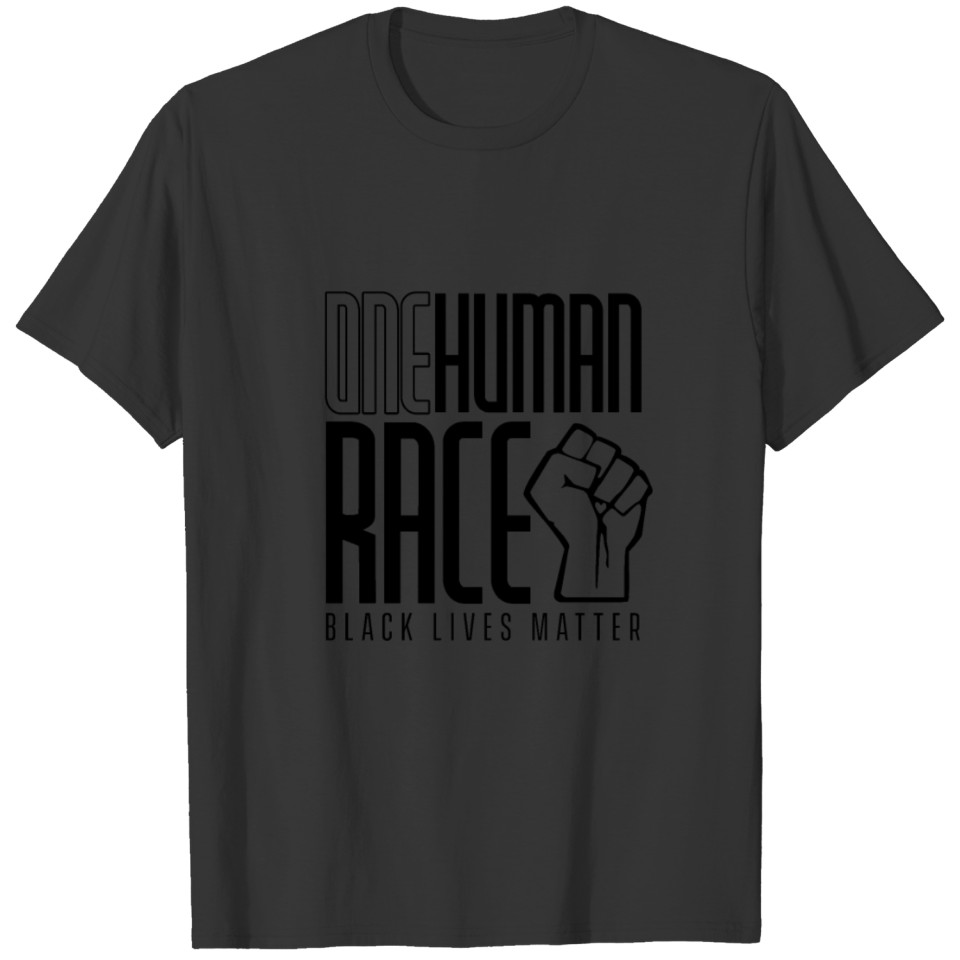 One Human Race Black Lives Matter T Shirts