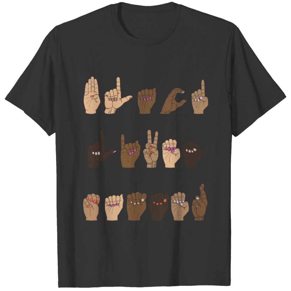 Hands of love language ladies T Shirts