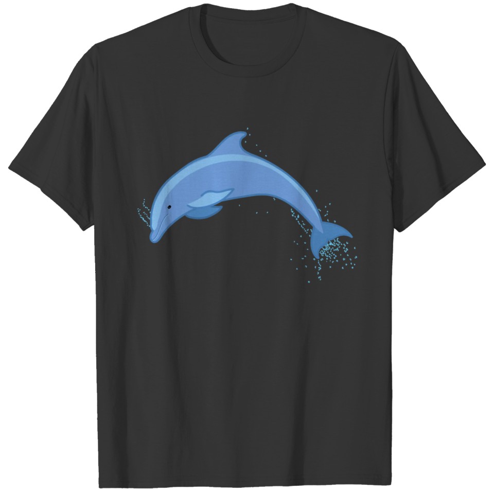 Jumping Dolphin Illustration T-shirt