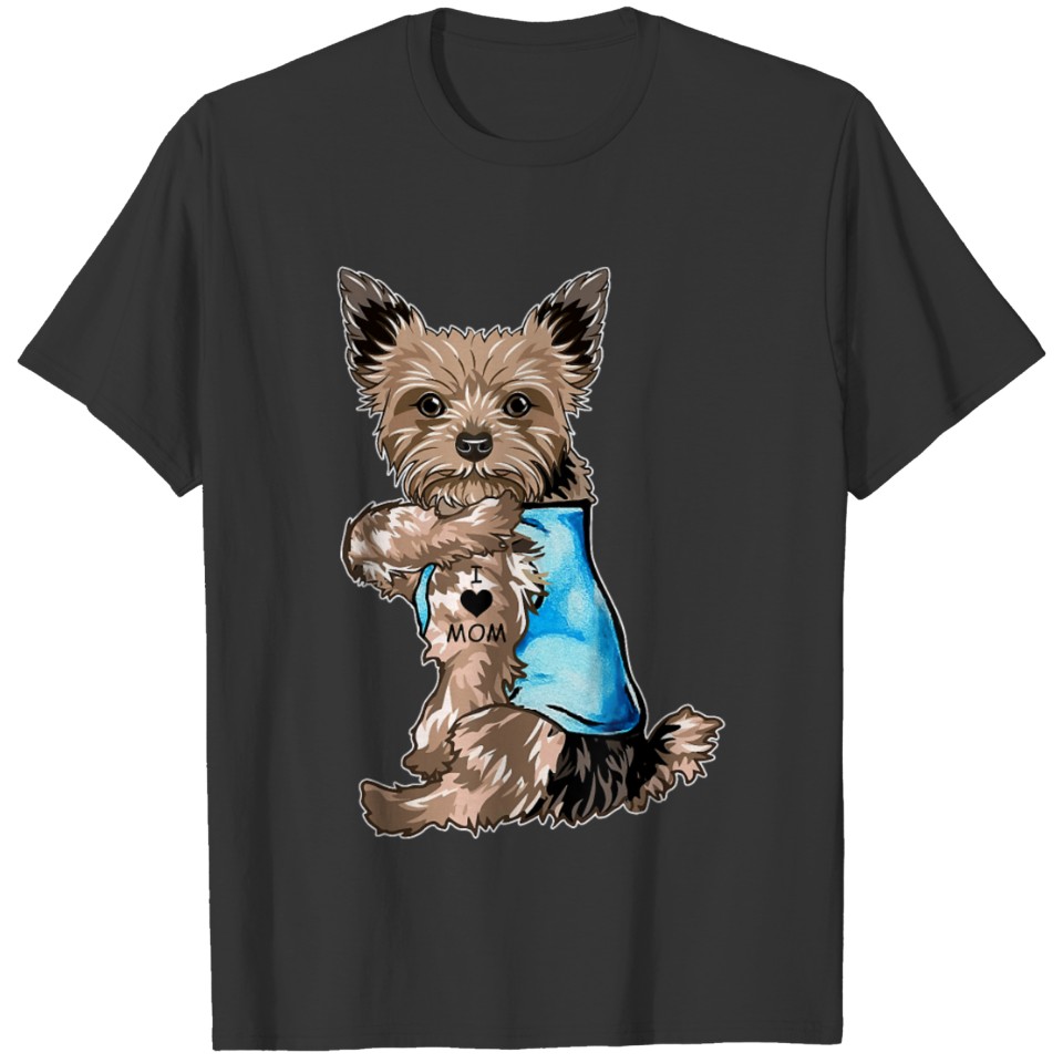Yorkie Dog Tattoo I Love Mom Mothers Day Gifts T S T Shirts