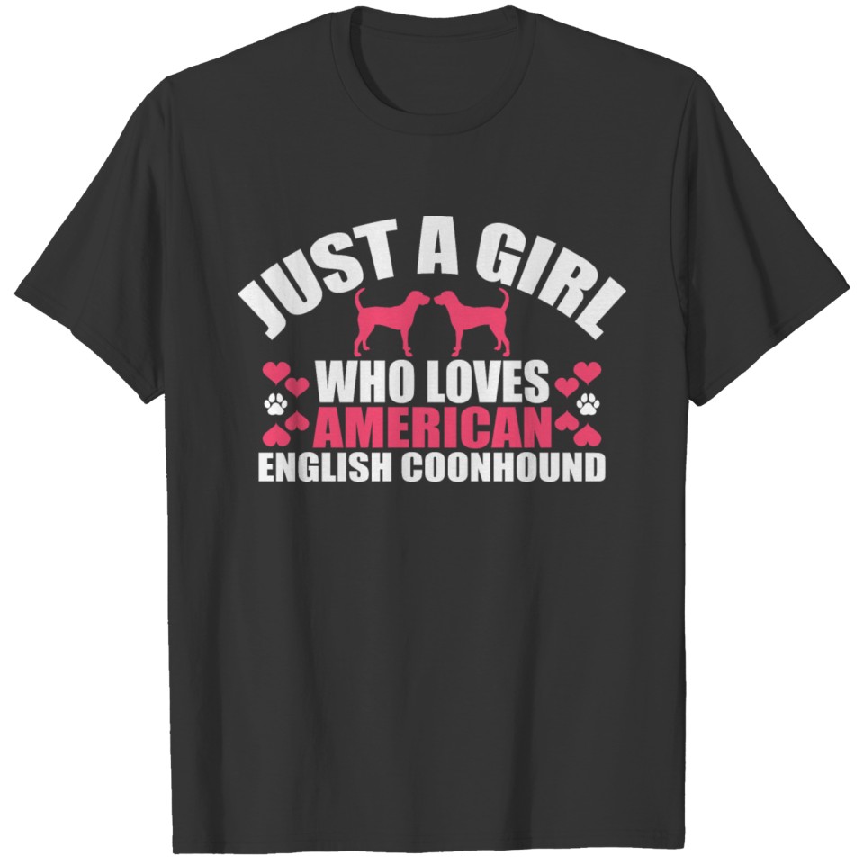 American English Coonhound Girl Dog T Shirts Gifts
