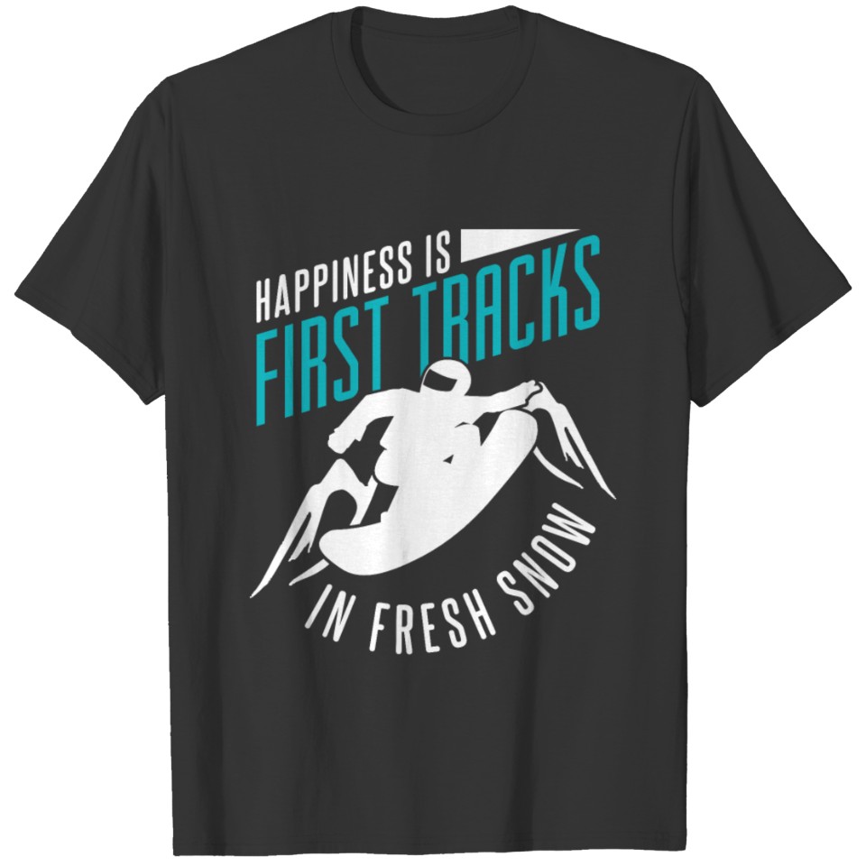 Happiness is snowboarding T-shirt
