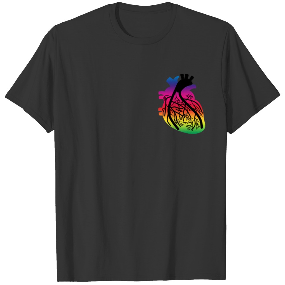 People heart colorful organ gift idea T-shirt