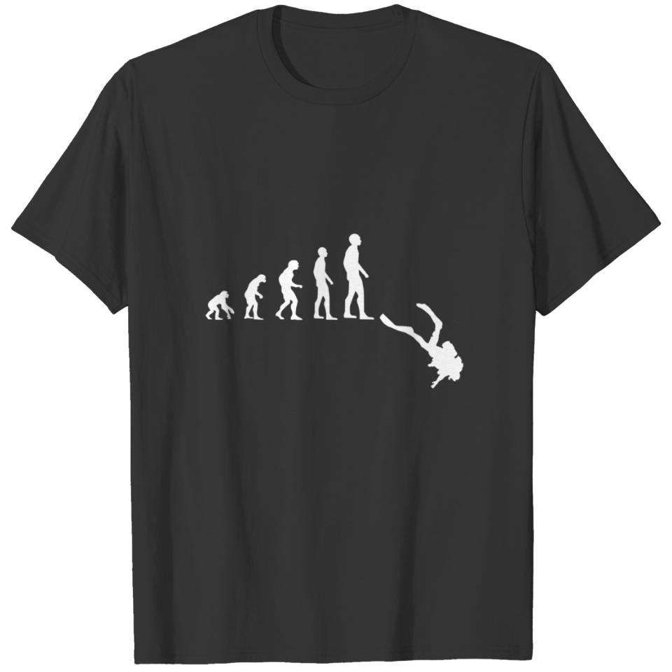 Diving diver evolution gift idea T-shirt