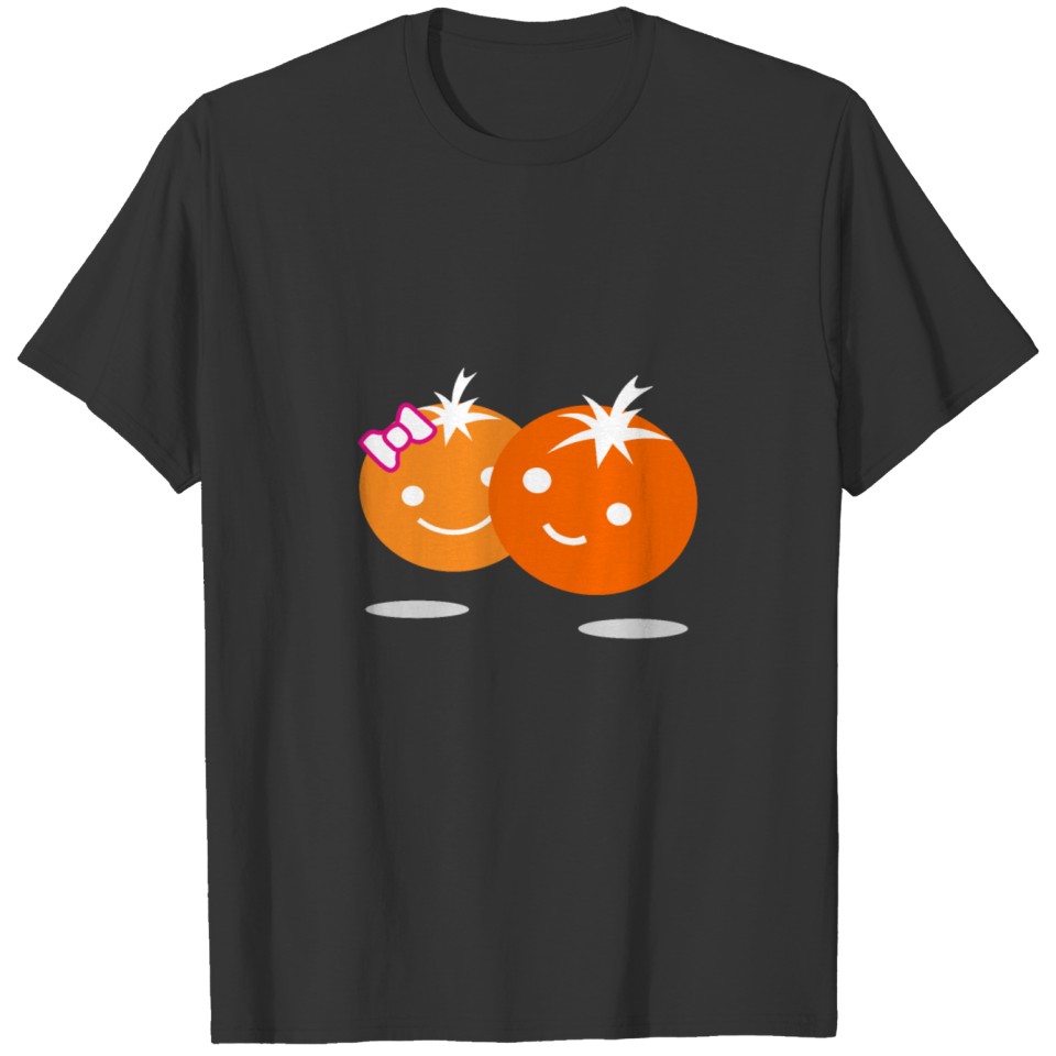 Cute Tomato Couple Cartoon Character T Shirts
