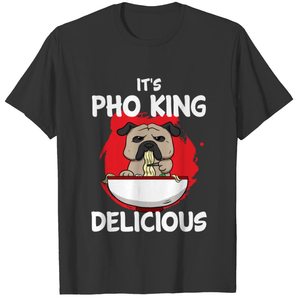 Pho Soup Vietnam Noodle Dog Pitbull I Gift Idea T-shirt