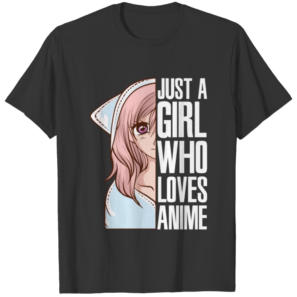 Just A Girl Who Loves Anime Japanese Manga T-shirt