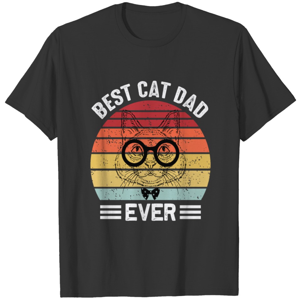 Best Cat Dad Ever Papa Father's Day T-shirt