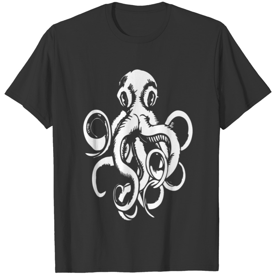 White Kraken - Octopus T-shirt