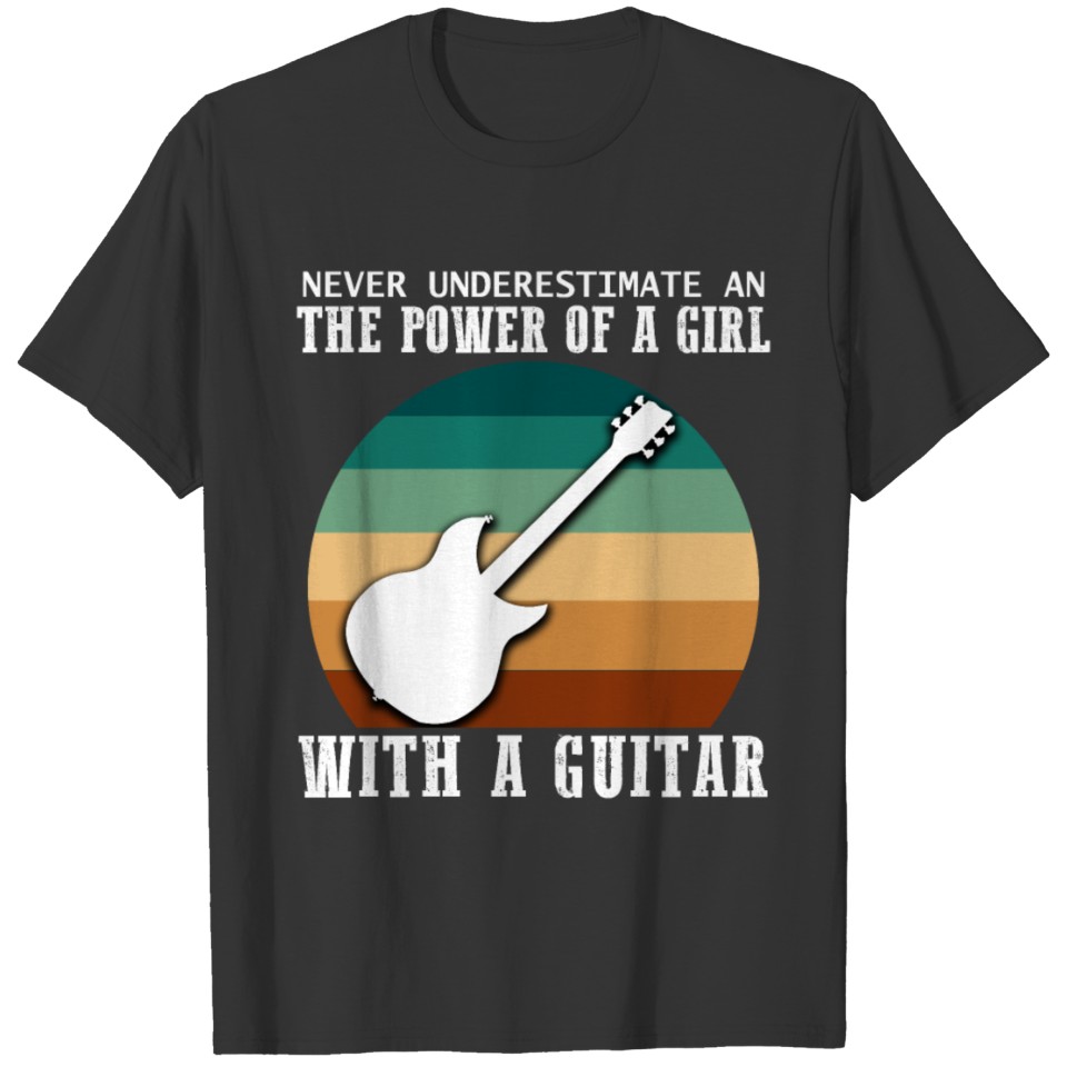 The Power Of A Girl With A Guitar Vinatge T-shirt
