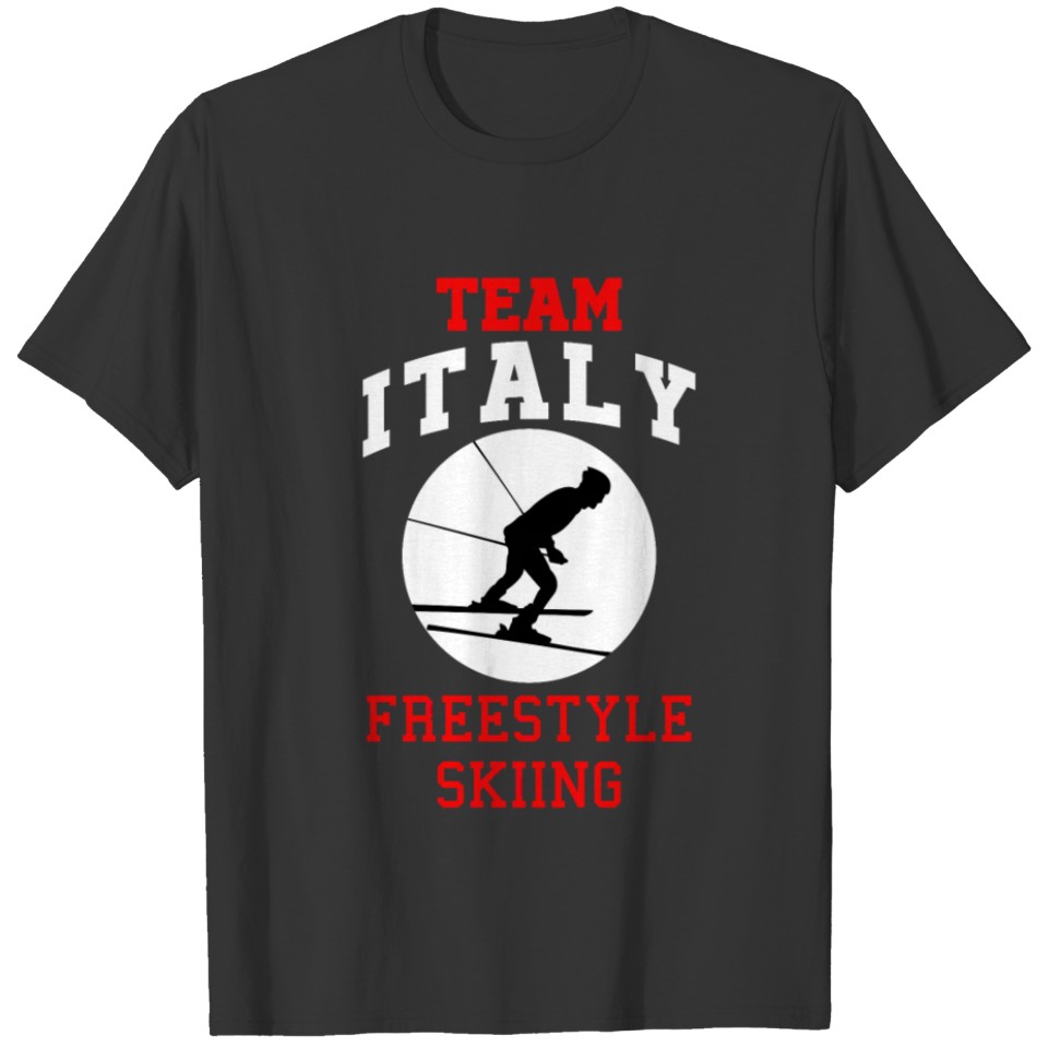 Team Italy Freestyle Skiing Winter Sports Gift T-shirt