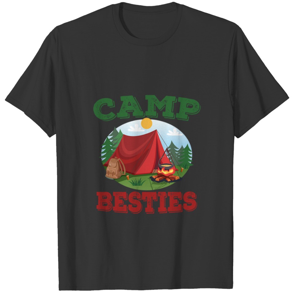 Camp Besties Camp Besties Camp Camping Summer Sc T-shirt