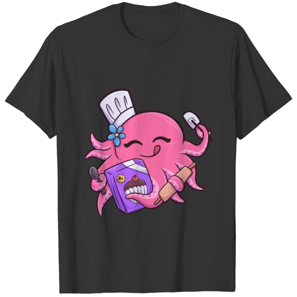 Octopus cooking cuisine cuttlefish T-shirt