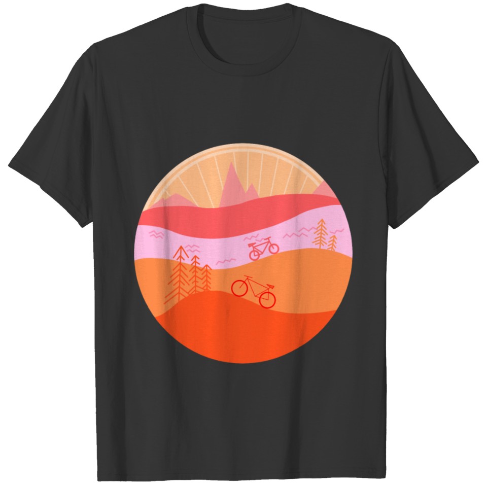 Orange Gravel Bike - Cool Graphic Logo Design T Shirts