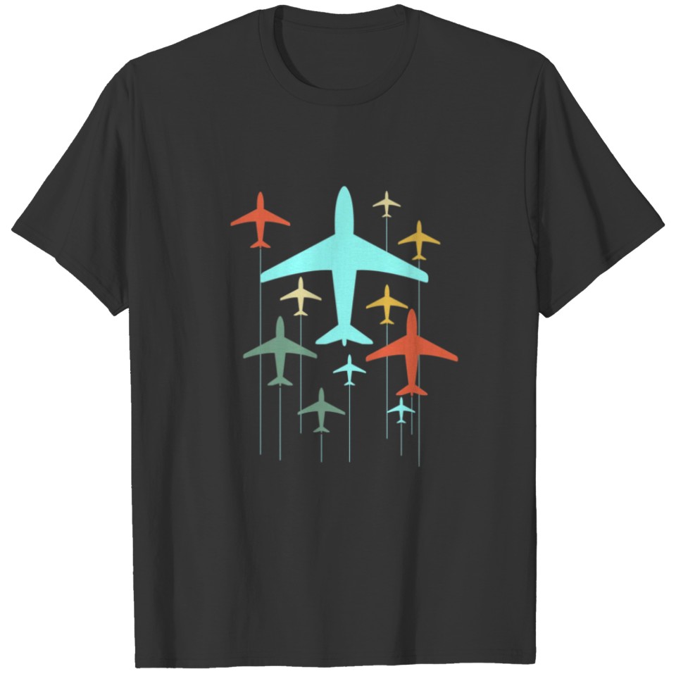 Cute Vintage Airplanes Fly Airplane Pilot T Shirt T-shirt