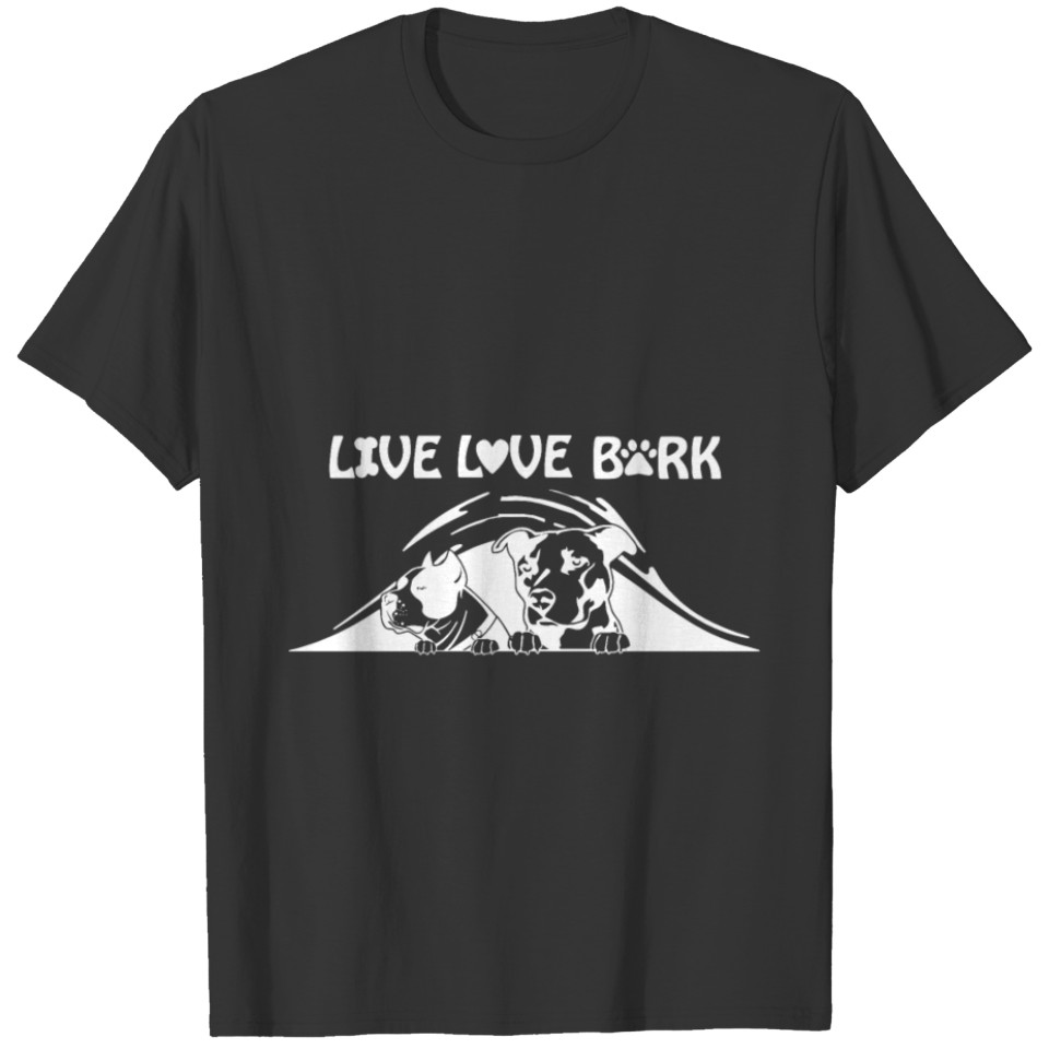 live love bark secon two dog sleep best friend fam T-shirt