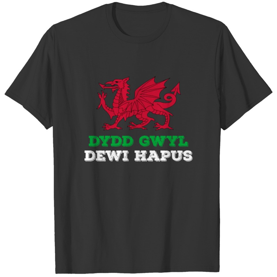 Dragon of Wales Flag Welsh Cymru Flags Medieval We T-shirt