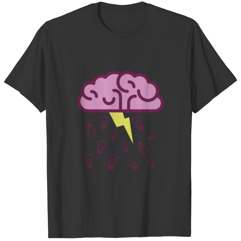 Funny Visual Pun print Brainstorm T-shirt