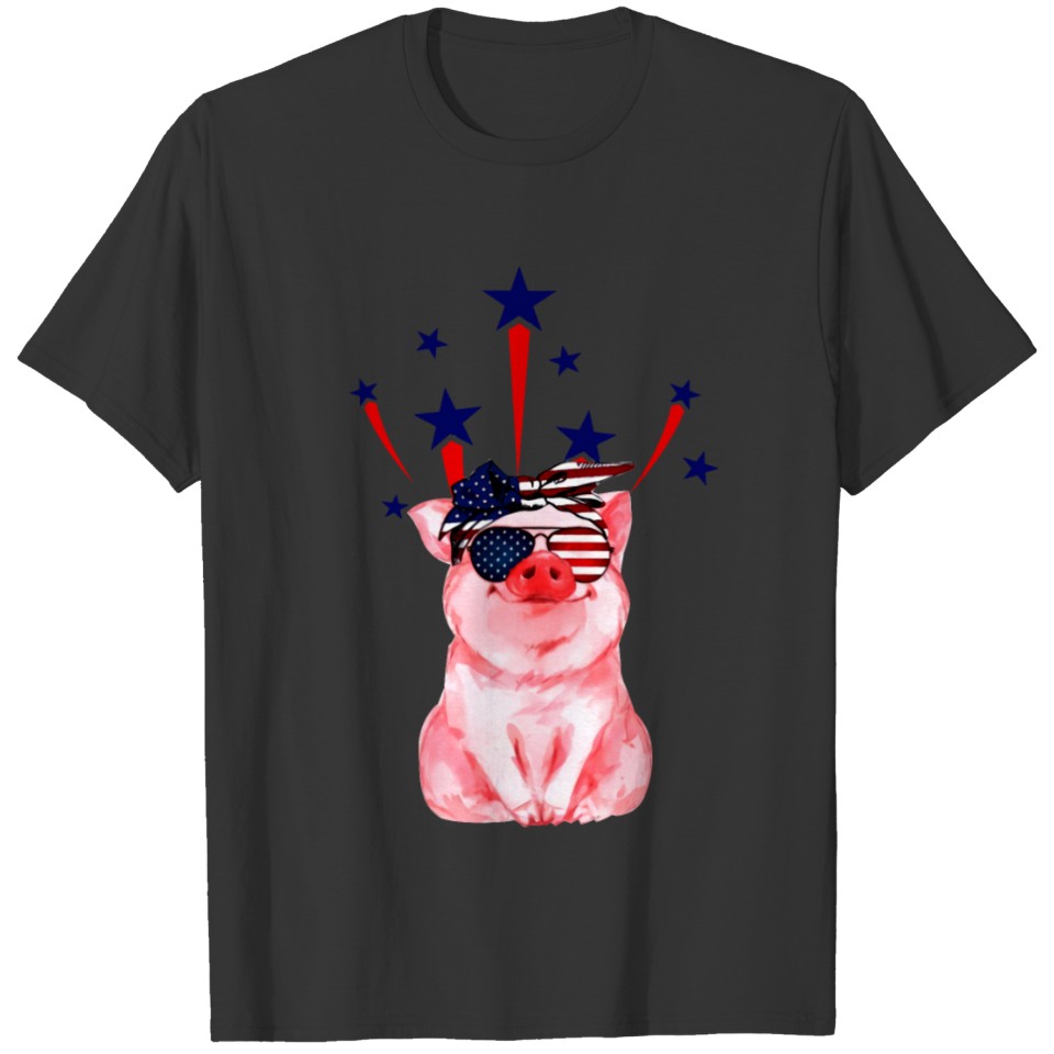 Pig 4th July T-shirt