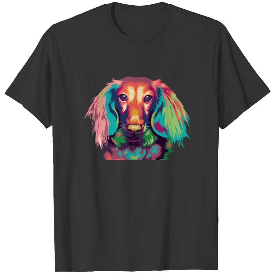 color dog T-shirt