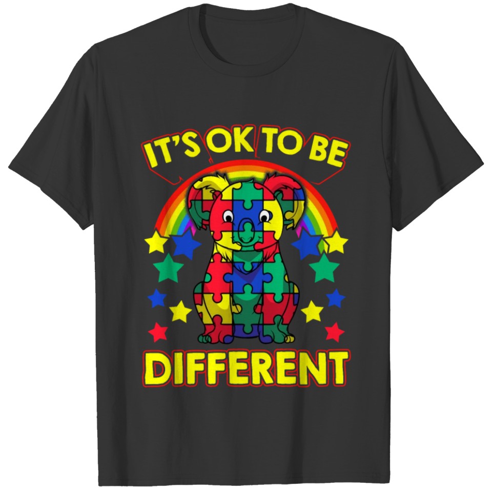 It's OK To Be Different Autism Awareness Puzzle T-shirt