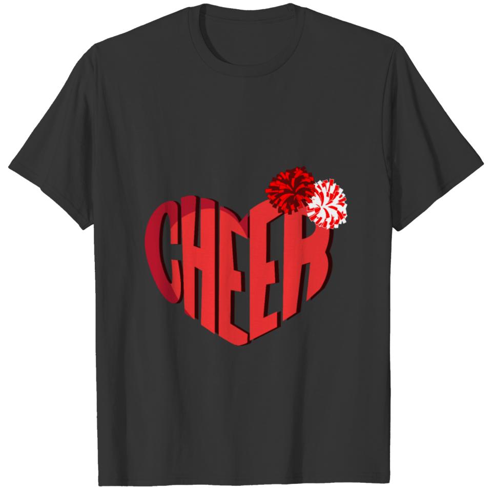 Cheer Love Heart Dancer And Cheerleader Gift T-shirt