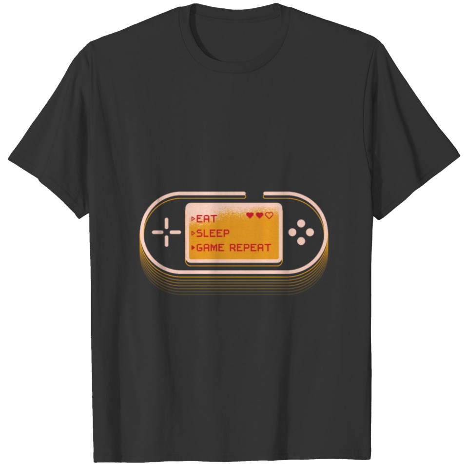 Eat Sleep Game Repeat! Gamer Nerd Controller Gift T-shirt