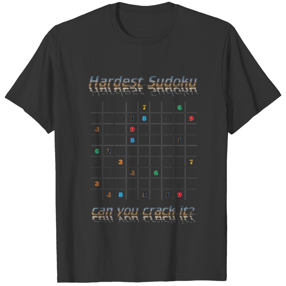 Hardest Sudoku, can you crack it? T-shirt