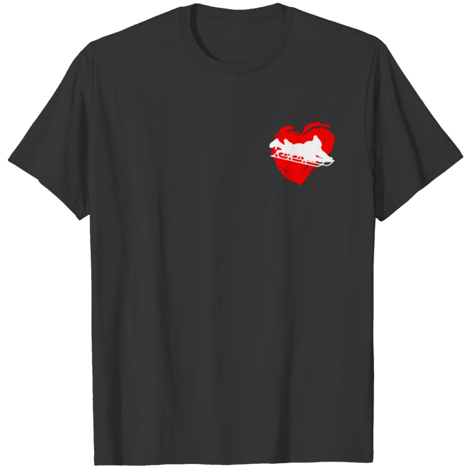 SLED HEART HEARTBEAT SLED LOVER T-shirt