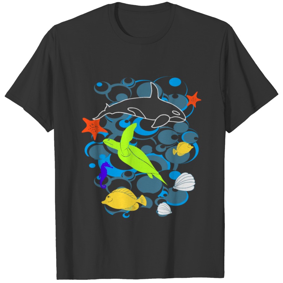 Marine Life Illustration T-shirt