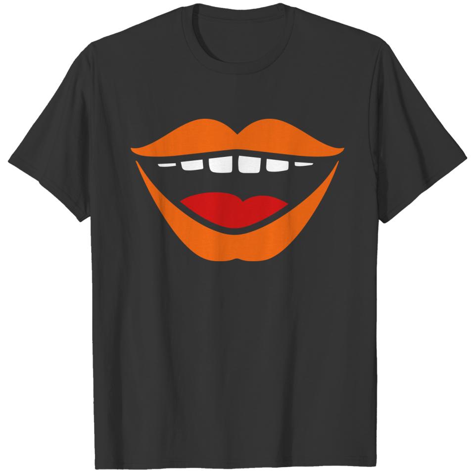 teeth lips smile T-shirt