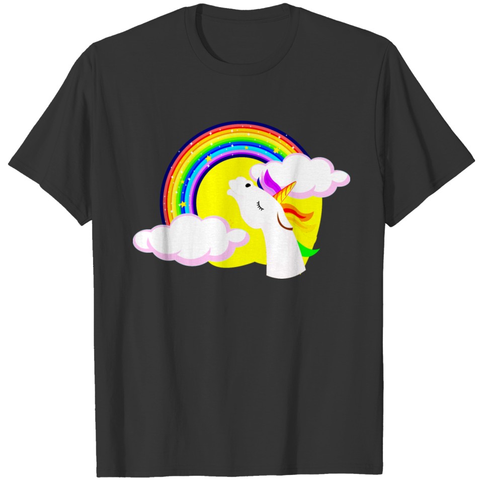 Unicorn pony cute acting girl Shirt design T-shirt
