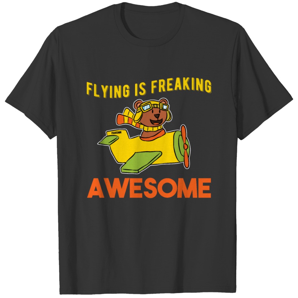 Grizzly toys kids flying pilot T Shirts