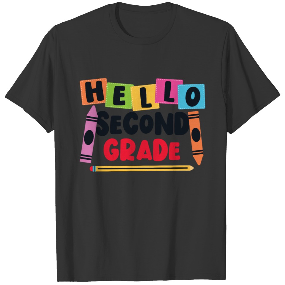 Back To School Hello Second Grade Teacher T Shirts