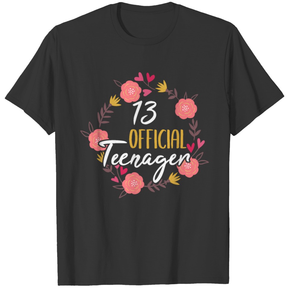 13th birthday girl 13 years teenager present T-shirt