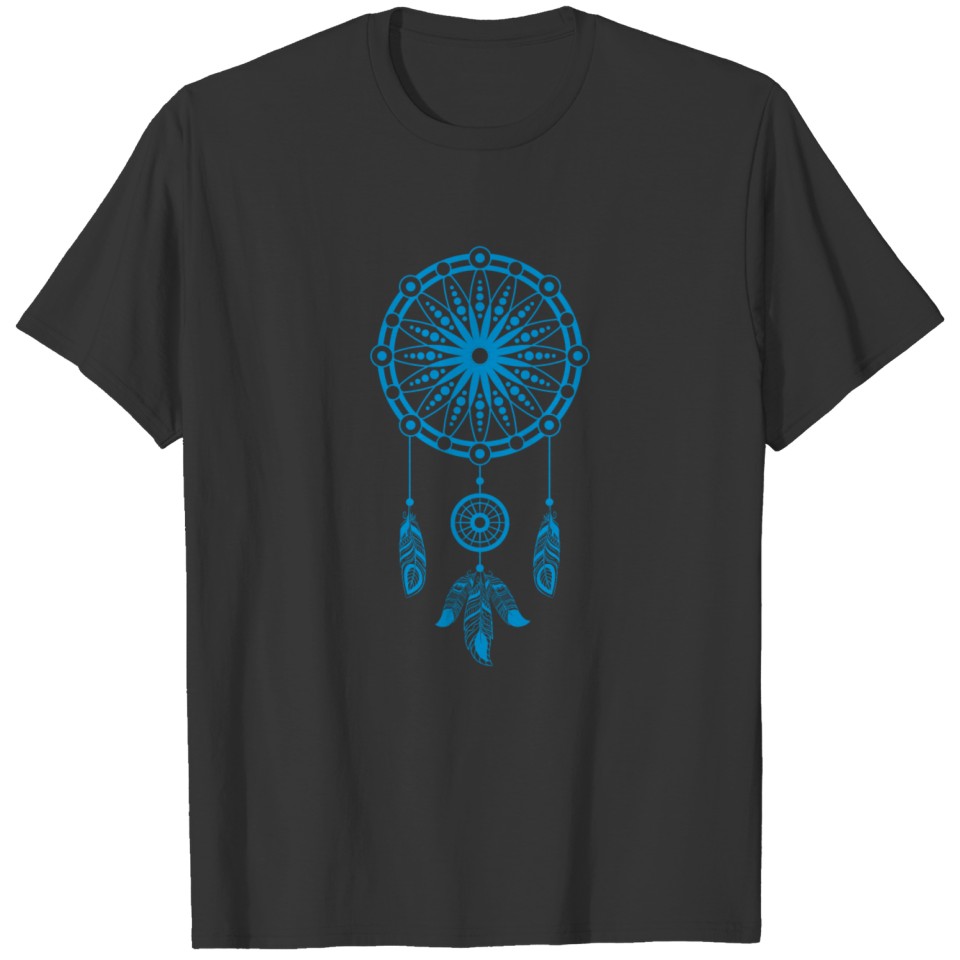 Blue Dreamcatcher with Feathers & Mandala Gift T Shirts